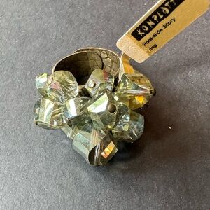 Konplott Women's Crystal Cluster Ring - Silver